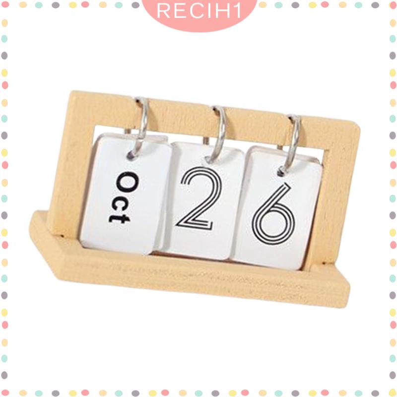 [Recih] Lịch Lật Mini 1 / 12 Làm Phụ Kiện Chụp Ảnh DIY Cho Nhà Búp Bê