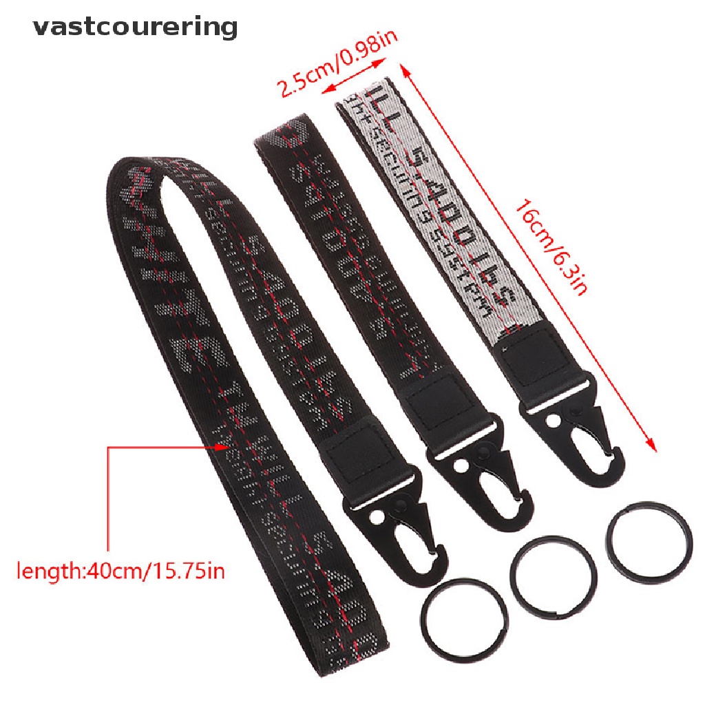 Móc Chìa Khóa Bằng PU Canvas Và Vải Bố Có Dây Đeo Cổ Tay Phong Cách Âu Mỹ