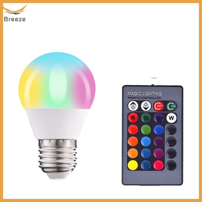 Bóng Đèn Led Rgb Ac85-265v 4 Chế Độ Thay Đổi Màu Sắc Kèm Bộ Nhớ Dùng Trang Trí Nhà Cửa