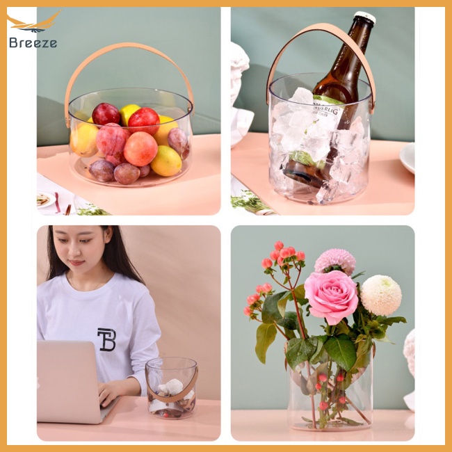 Giỏ Đựng Trái Cây / Snack Đa Năng Sức Chứa Lớn Có Tay Cầm Tiện Dụng