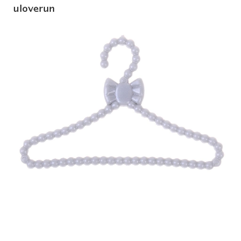 Uloverun Set 20 Móc Treo Quần Áo mini Màu Xám Cho Nhà Búp Bê vn