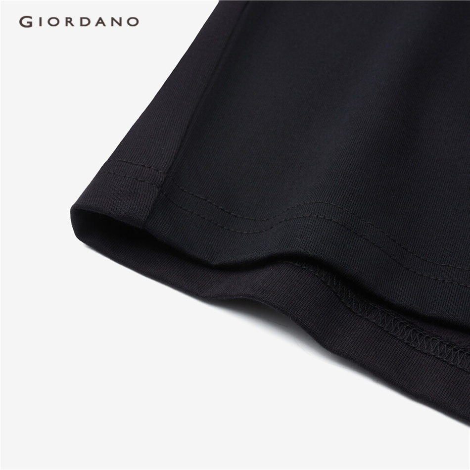 Áo thun GIORDANO 90093202 100% cotton cổ tròn tay ngắn in hình cho nam