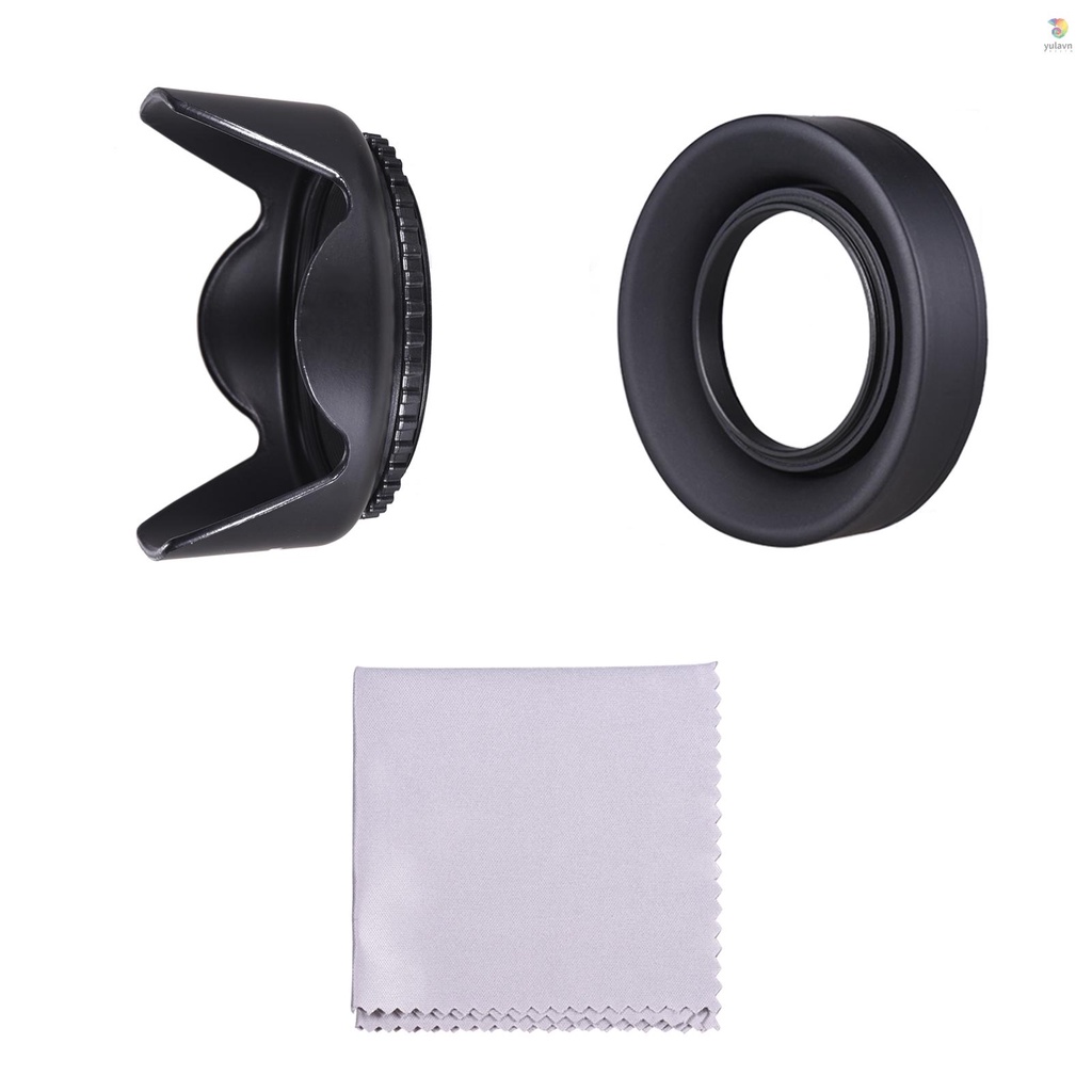 Loa Che Nắng Ống Kính Máy Ảnh Hình Hoa Tulip 67mm Cho EOS 7D 70D 77D 80D 90D Rebel T7i T6i T6s for EF-S 18-135m