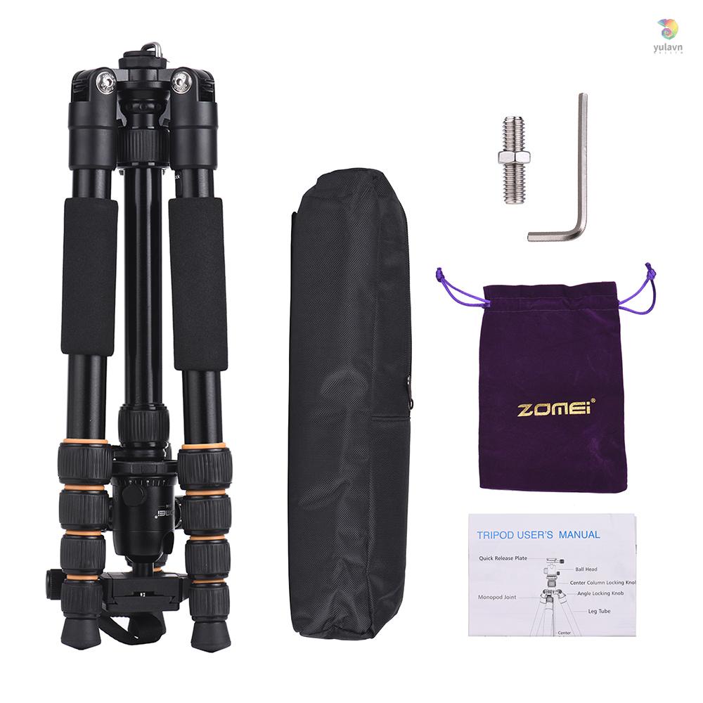 Gậy Ba Chân Bằng Hợp Kim Nhôm ZOMEI Q666 59inch Di Động Với Đầu Bi Tháo Gỡ Nhanh Cho Máy Ảnh DSLR