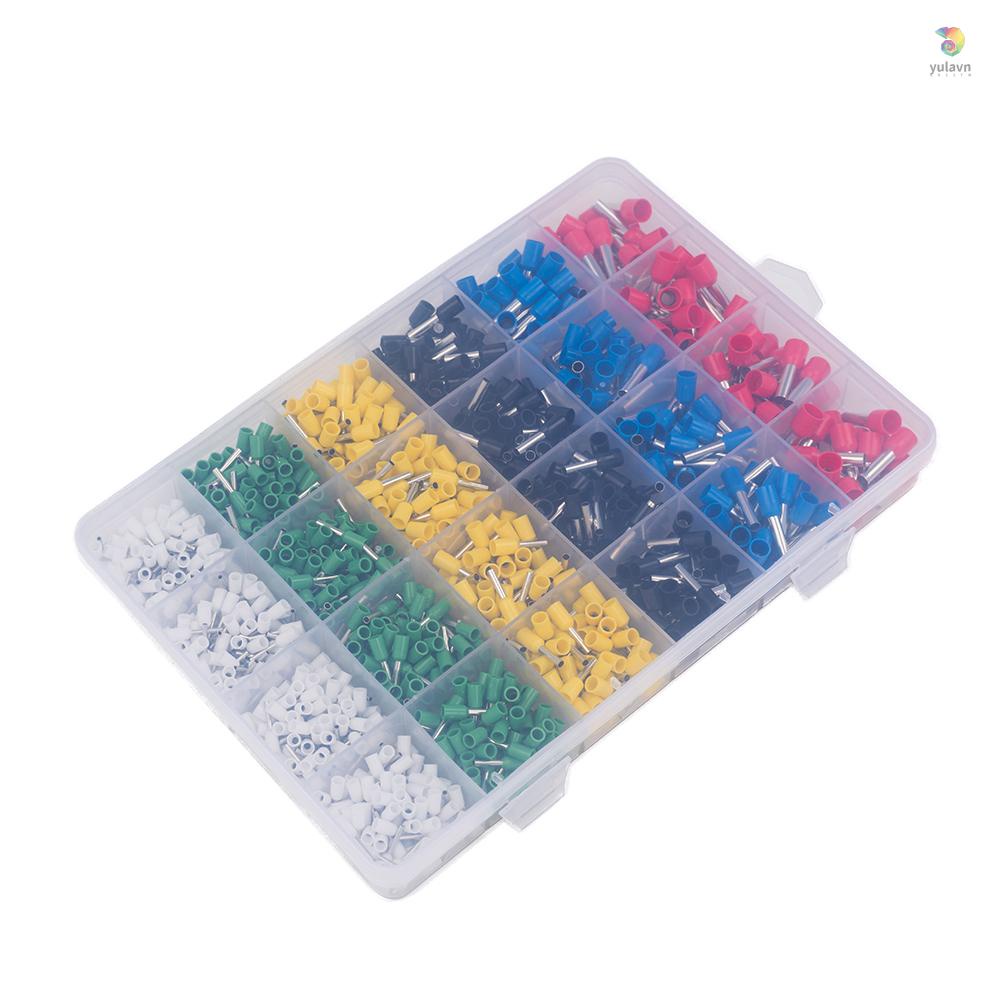 Bộ Dụng Cụ Uốn Dây Điện Cách Nhiệt AWG24-10 Kèm 1200 Đầu Nối Male Và Female