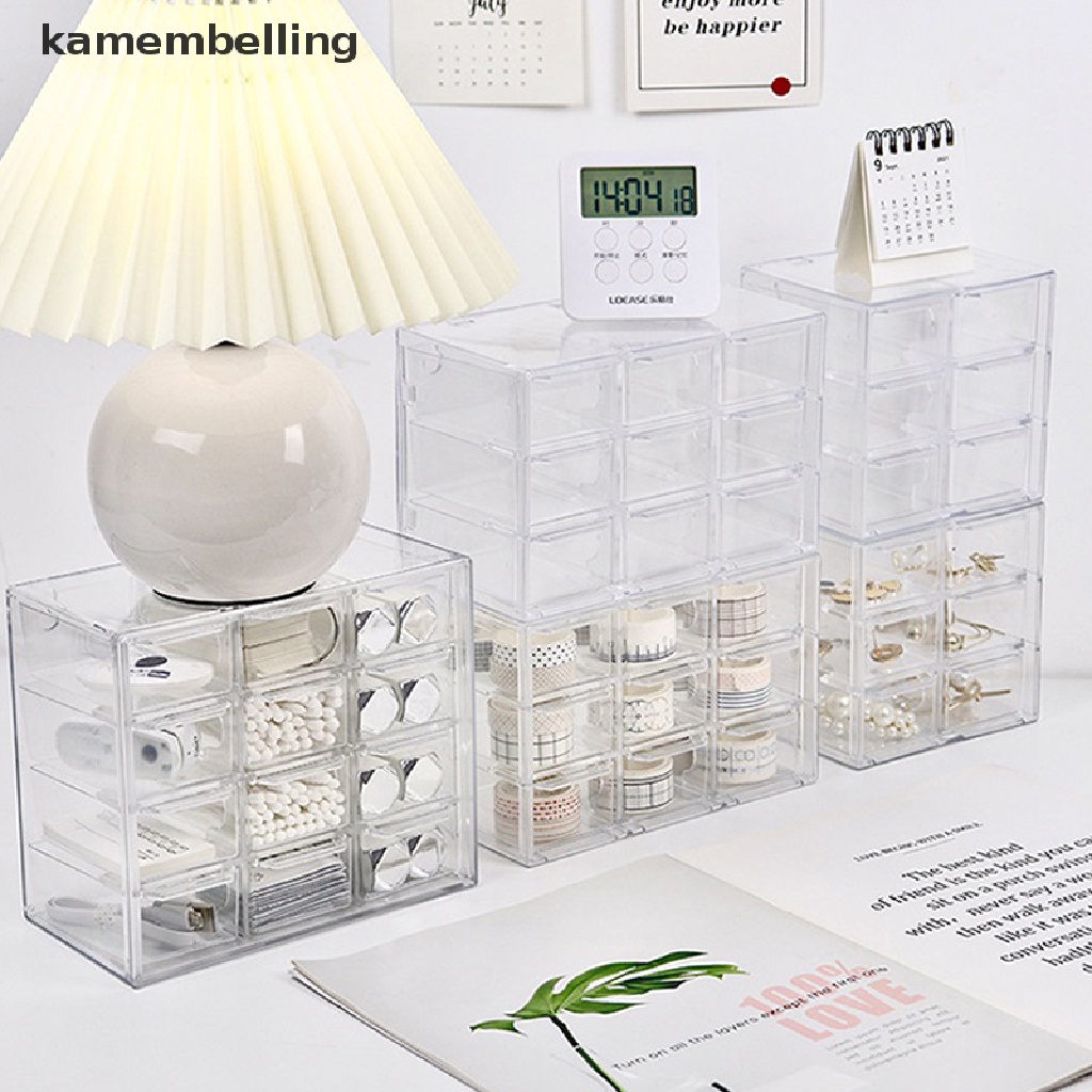 Hộp Ngăn Kéo Mini Bằng Nhựa Để Bàn Đựng Đồ Tiện Dụng