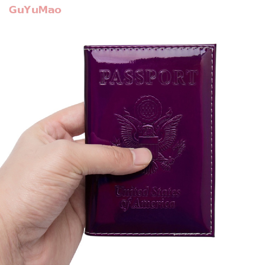 [cxGUYU] Ví Da PU Bóng Đựng Hộ Chiếu Thẻ ID Bảo Vệ Tài Liệu Chống Thấm Nước PRTA