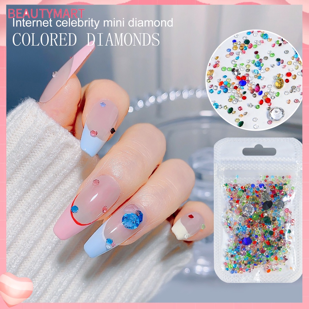 1 Túi Hạt Cườm Lấp Lánh Trang Trí Móng Tay Nghệ Thuật