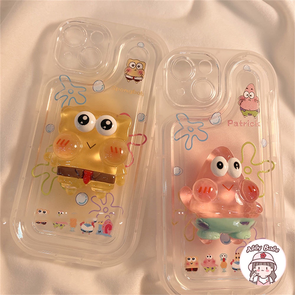 Ốp Điện Thoại TPU Mềm Trong Suốt Chống Mồ Hôi In Hình Spongebob Cho IPhone 14 Pro Max 13 12 11 Pro Max X XS Max