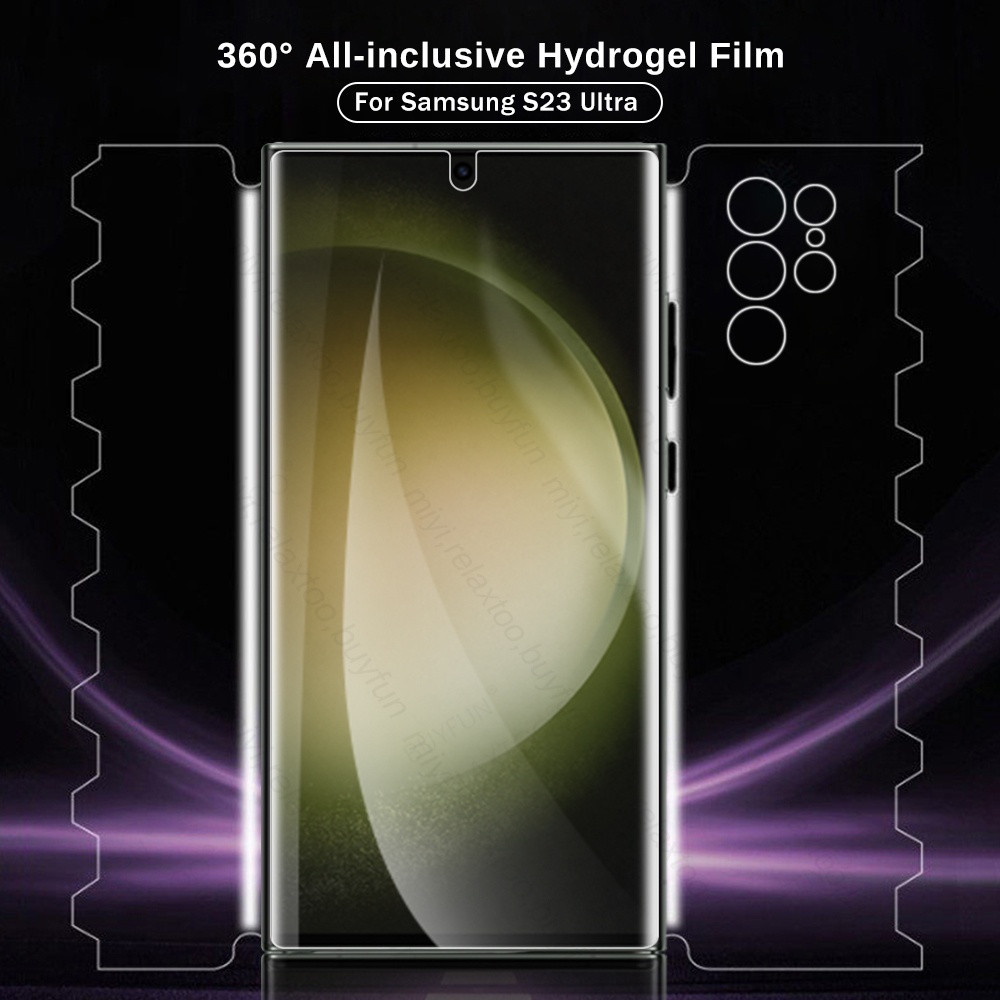 360° Full Body Soft Film For Samsung S 23 Ultra Hydrogel Film SamsungS23 S23 Plus S23Ultra 5G Curved Screen Protector Not Glass