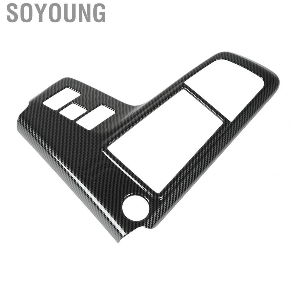 Soyoung Gears Panel Cover Trim  Wear Resistant Scratch Proof Carbon Fiber Style Gear Shifter Frame Sticker Smooth Surface Perfect Fit for Car
