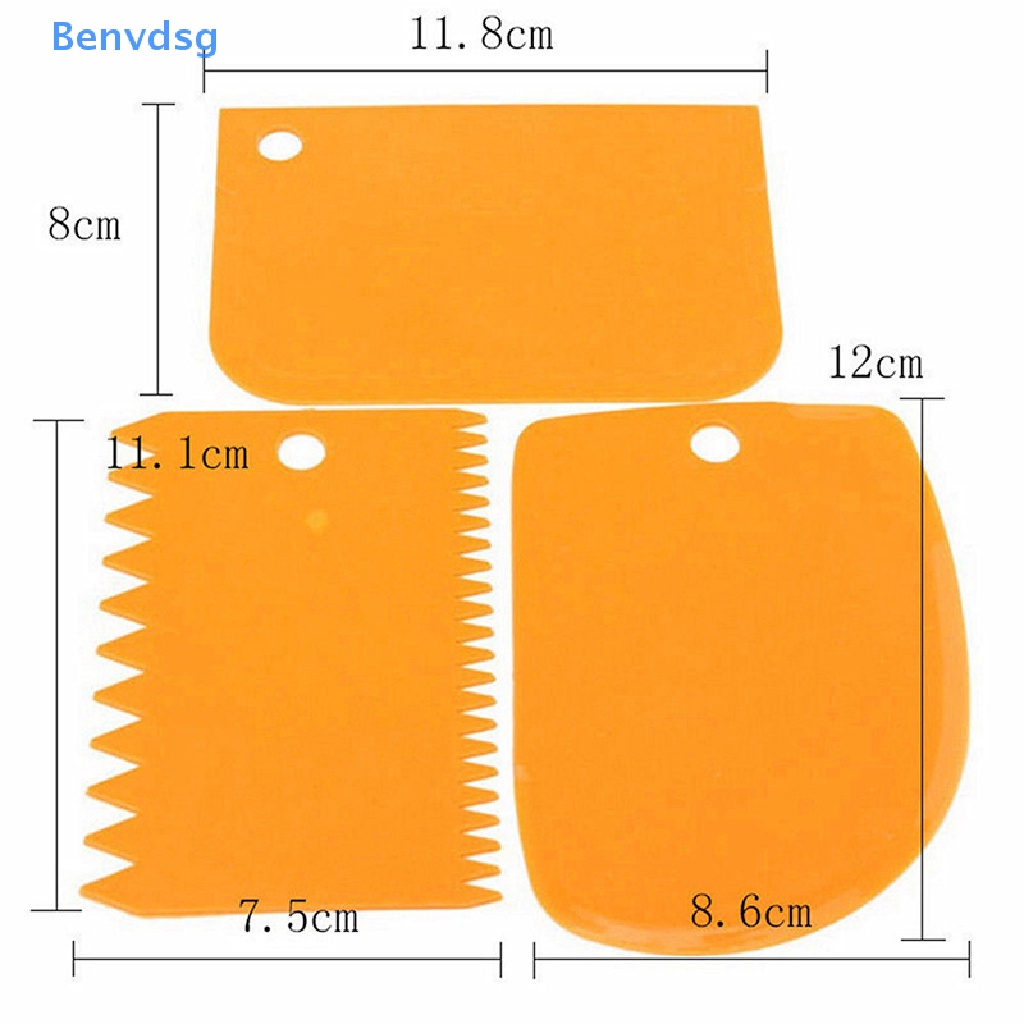 Set 3 Dụng Cụ Cạo Tạo Hình Trang Trí Bánh Bằng Nhựa