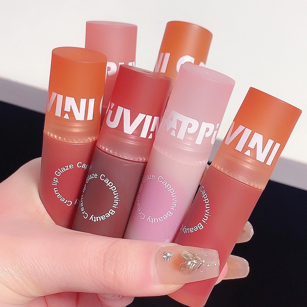 Set 3 Thỏi Son Kem Tông Nhung Lì Cappuvini