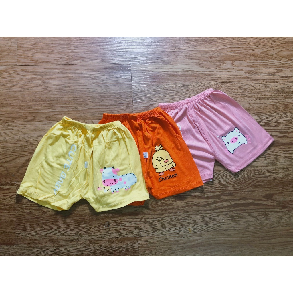 Quần đùi chục thun lạnh in họa tiết đáng yêu cho bé (lẻ 1 chiếc)