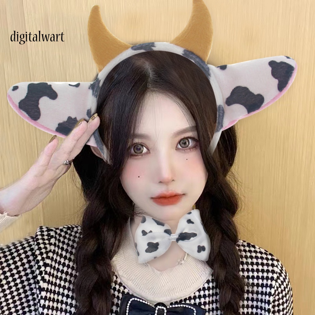 Kỹ Thuật Số| 1 Bộ Băng Đô Cài Tóc Hoạt Hình Siêu Nhẹ Thân Thiện Với Da Dễ Mặc Hình Bò Sữa Sáng Tạo Dễ Thương Cho Trẻ Em