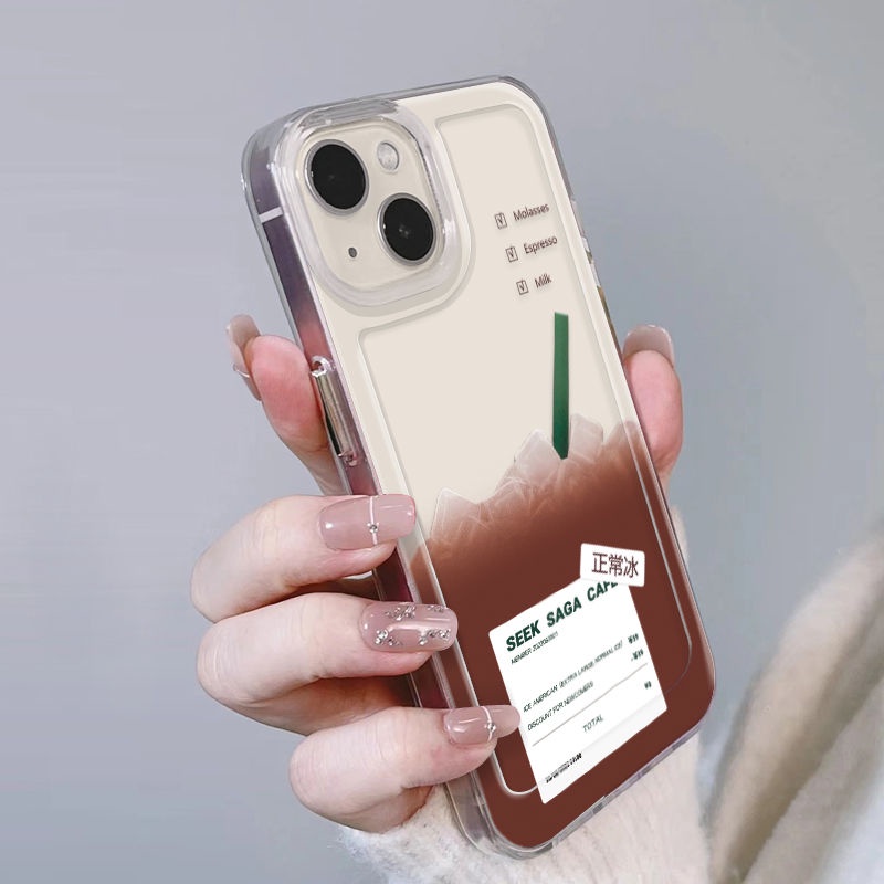 ✅Ly Uống Cà Phê Bằng Đá Lạnh plus711128Ốp Điện Thoại Dẻo Họa Tiết Đơn Giản Thời Trang Cho Iphone14Promax / 13iPhone14promax