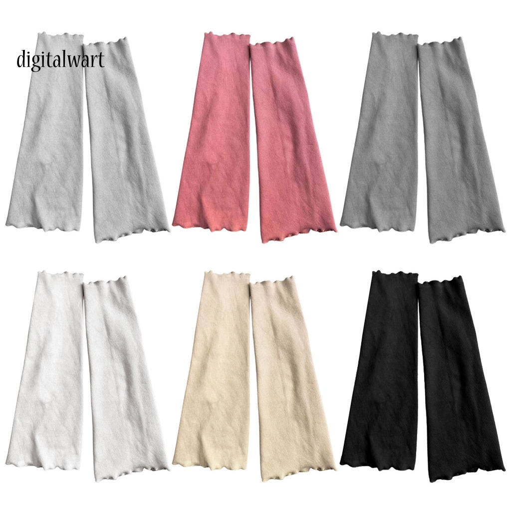 Kỹ Thuật Số| 1 Đôi Tất Dệt Kim Giữ Ấm Chân Co Giãn Màu Trơn Phong Cách Lolita