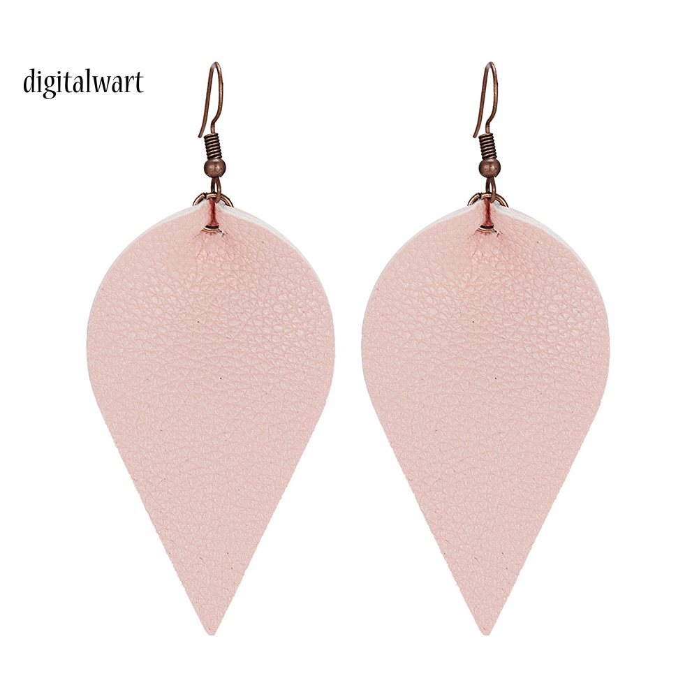 Kỹ Thuật Số| Khuyên Tai Nữ Vải Da Hình Giọt Nước Đáng Yêu