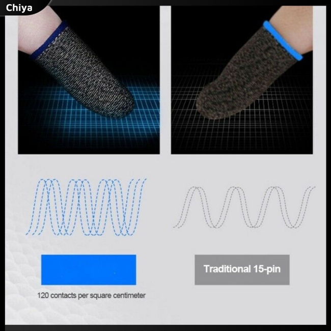 1 Cặp Ống Bọc Ngón Tay Chơi Game Pubg 18-pin Bằng Sợi Đồng Siêu Mỏng Thoáng Khí