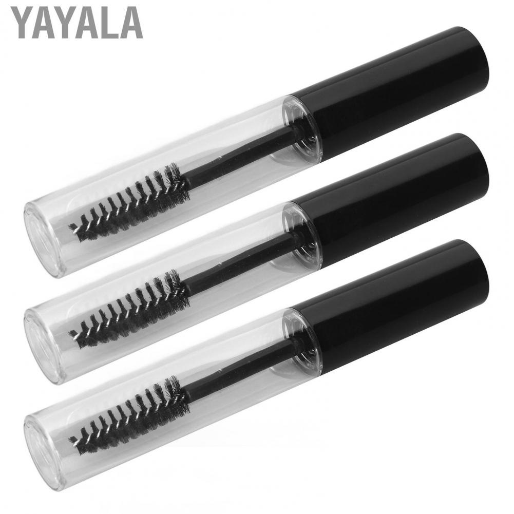Yayala Empty Mascara Bottle  Plastic Professional DIY Eyelash Cream Container Portable 3pcs Safe for Trip