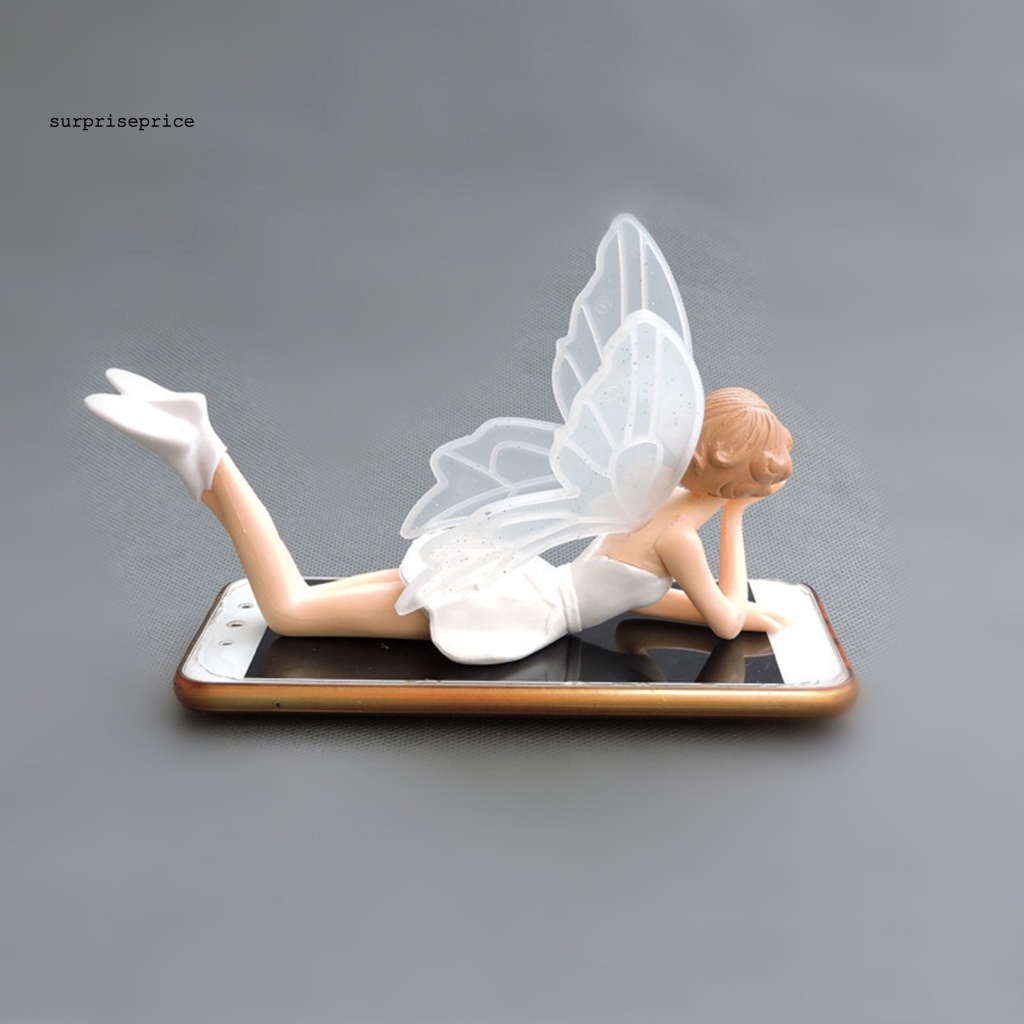 Set 3 Que Cắm Trang Trí Bánh Kem Hình Thiên Thần Bằng PVC Dễ Thương