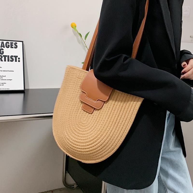 Túi Xách Bucket Đan Rơm Thời Trang Mùa Hè 2022 Mới Mẻ Cho Nữ
