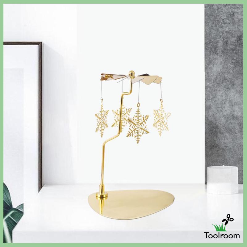 Giá Đỡ Nến Hình Bông Tuyết Có Thể Xoay Dùng Trang Trí Bàn