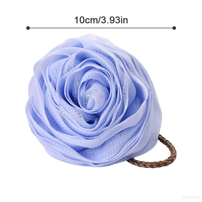 Bông Tắm PE Mềm Mại Hình Hoa Hồng Màu Kẹo Ngọt Có Thể Treo