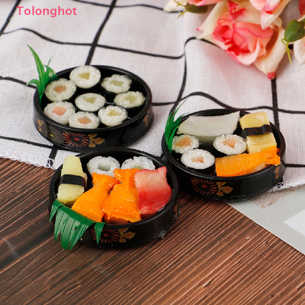1 Mô Hình Cơm Cuộn Sushi Tỉ Lệ 1 / 6 Trang Trí Nhà Búp Bê