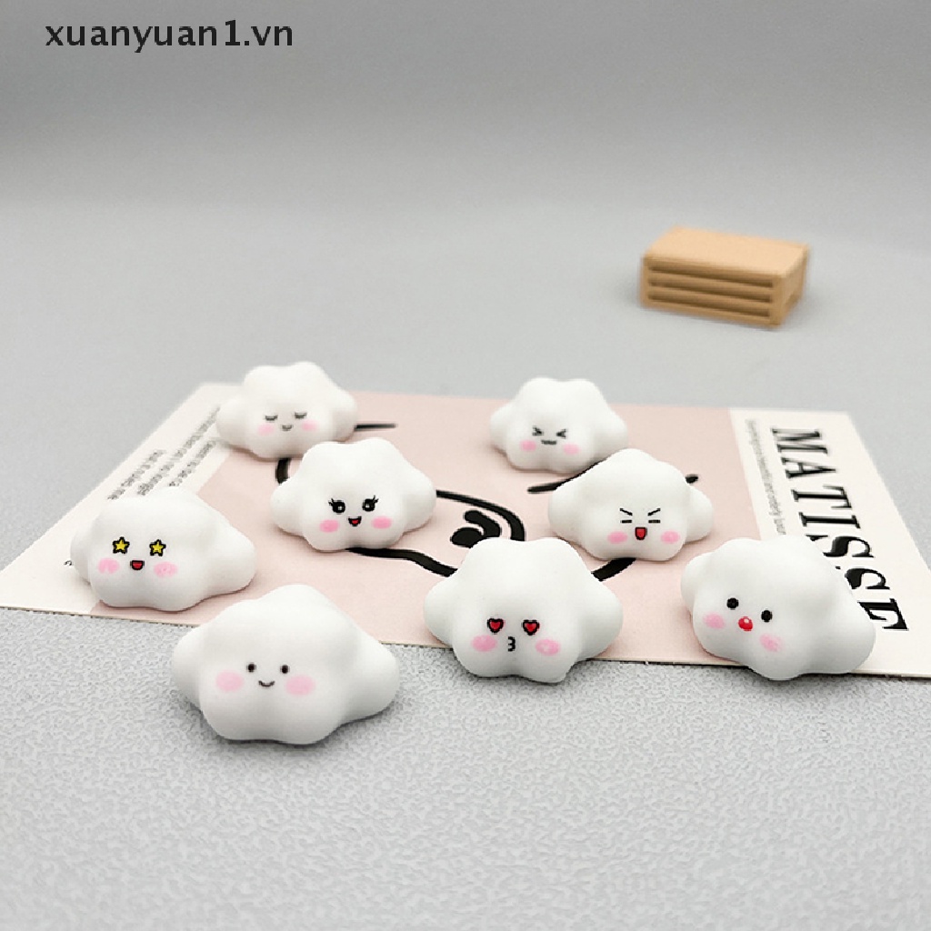 Set 2 Phụ Kiện Trang Trí Hình Đám Mây 3D Bằng Nhựa Resin DIY
