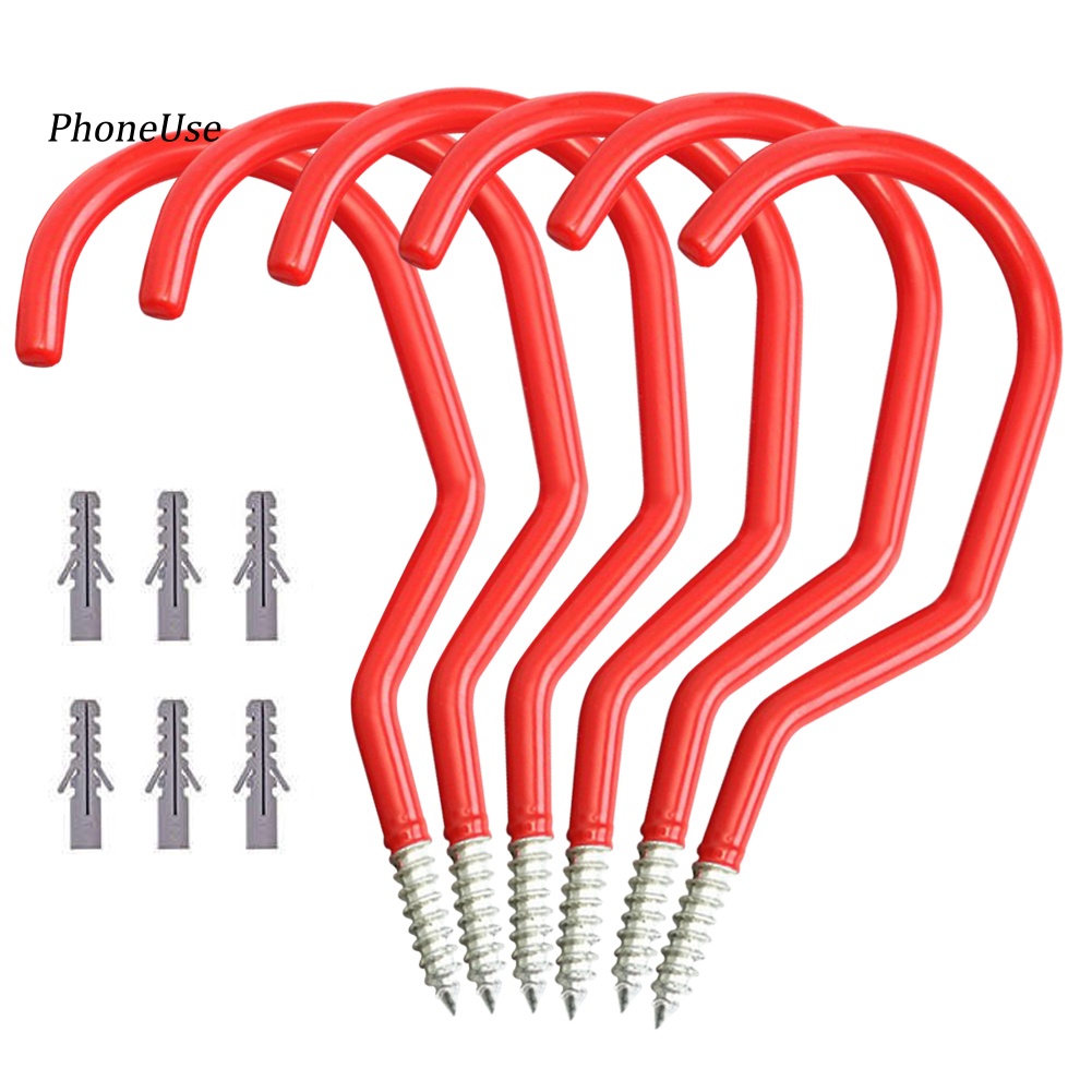 Bộ 6 Móc Treo Xe Đạp Gắn Tường Bằng Da PU
