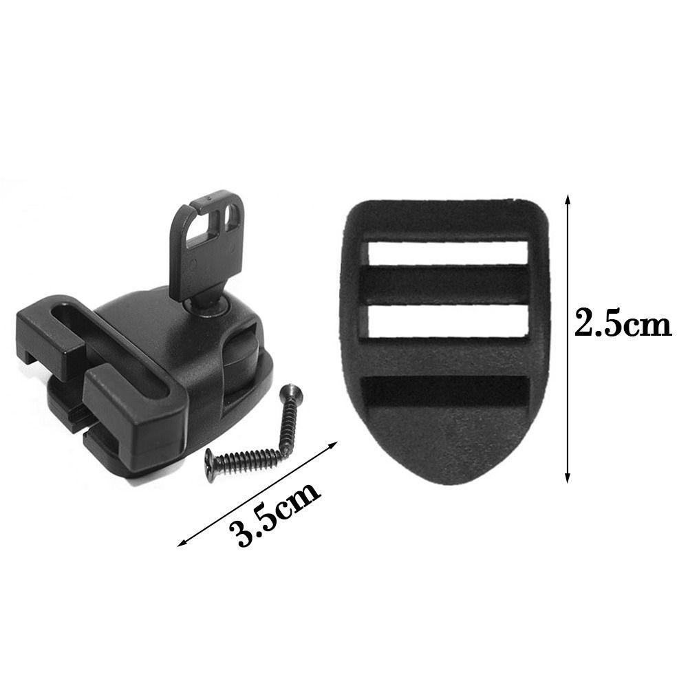 Set 5 Khóa Vòng Tay Paracord Bằng Nhựa Màu Đen Tháo Gỡ Nhanh Chất Lượng Cao