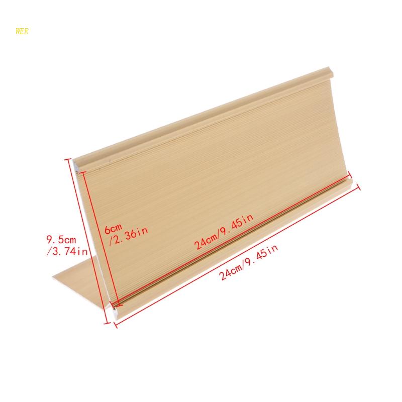 Giá Đỡ Bảng Tên Bằng Hợp Kim Nhôm Màu Vàng / Bạc Kích Thước 9x24cm Tiện Dụng Cho