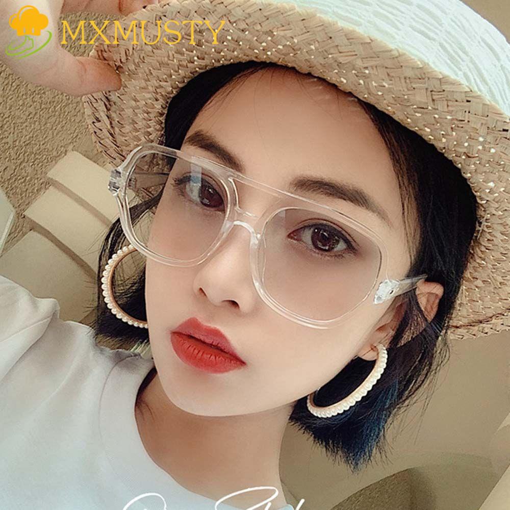 Mắt Kính Chống Bức Xạ Tròng Vuông Màu Đen Dành Cho Nam Nữ