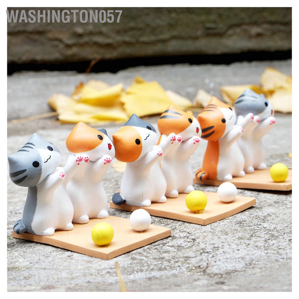 Washington057 Giá đỡ điện thoại thông minh mèo dễ thương PVC an toàn Máy tính để bàn đa năng hoạt hình cho di động