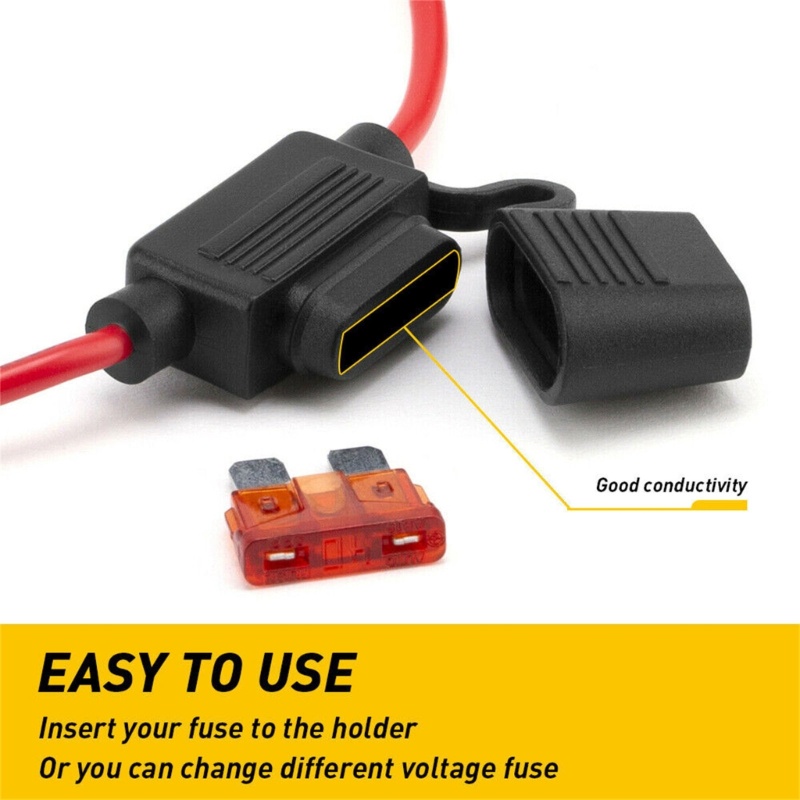 Giá Đỡ Cầu Chì 12V 18AWG Chống Thấm Nước Phù Hợp Cho Xe Hơi / Tàu Thuyền