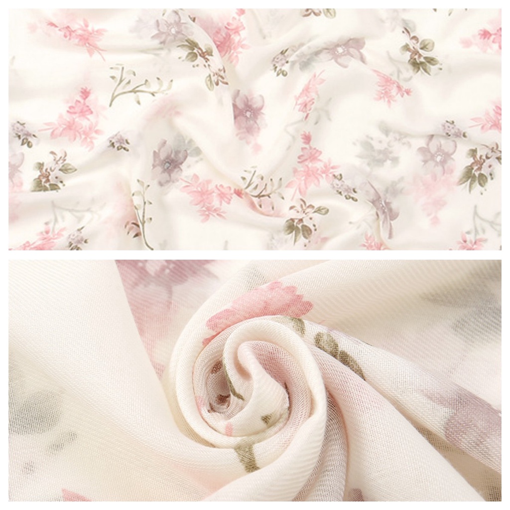 Khăn Choàng Cổ Bali 180-90cm In Họa Tiết Hoa Đơn Giản Dễ Phối Đồ Dành Cho Nữ