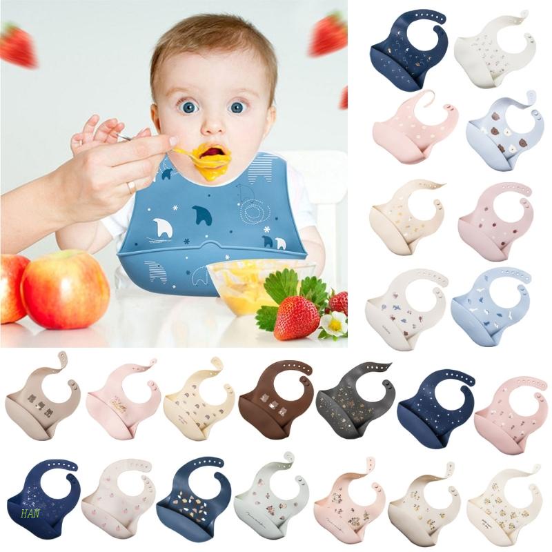 Yếm Ăn Silicone Chống Thấm Nước Có Thể Điều Chỉnh Cho Bé