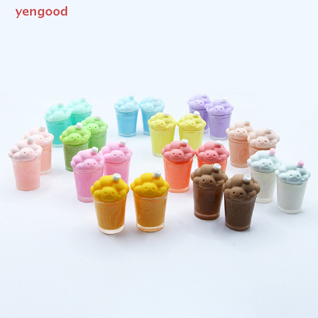 Set 2 Ly Nước Mini Có Ống Hút Hình Đám Mây Phát Sáng Trang Trí Nhà Búp Bê