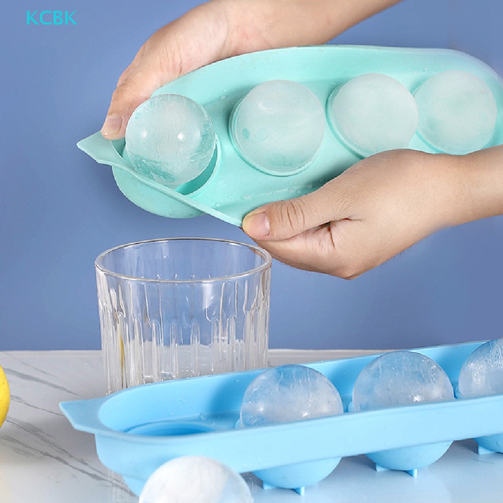 1 Khuôn Làm Đá Viên 4 Ngăn Bằng Silicone
