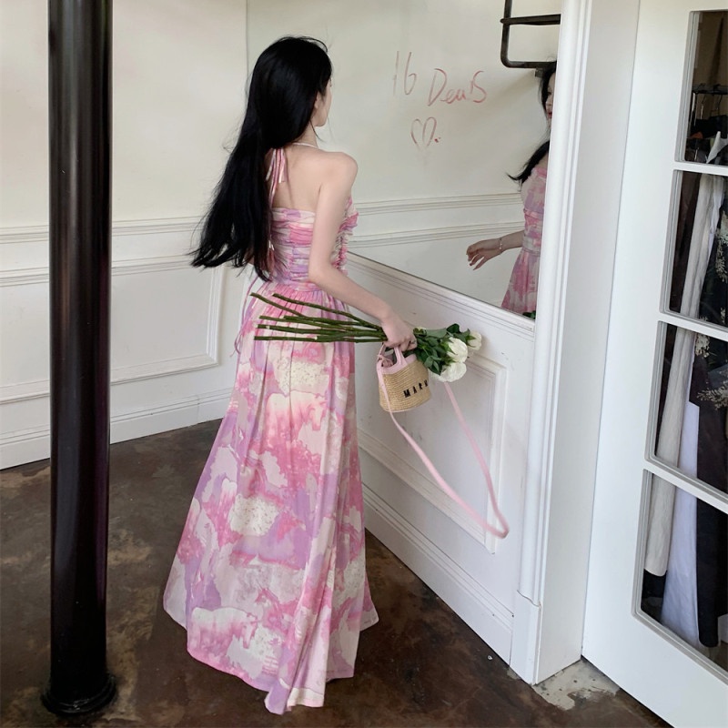 Đầm Cổ Yếm Xếp Ly Co Giãn Thời Trang Dành Cho Nữ
