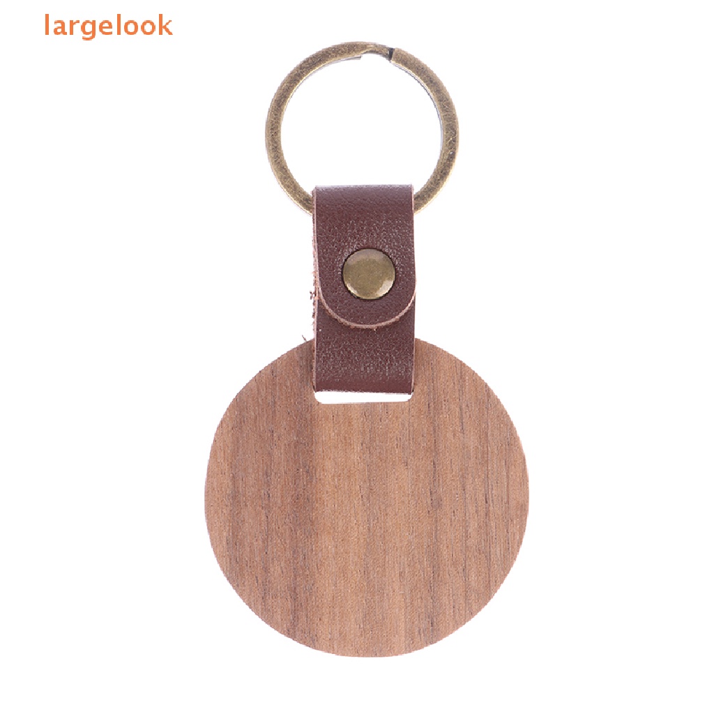 Móc Khóa Da / Gỗ Hình Vuông / Tròn Thời Trang
