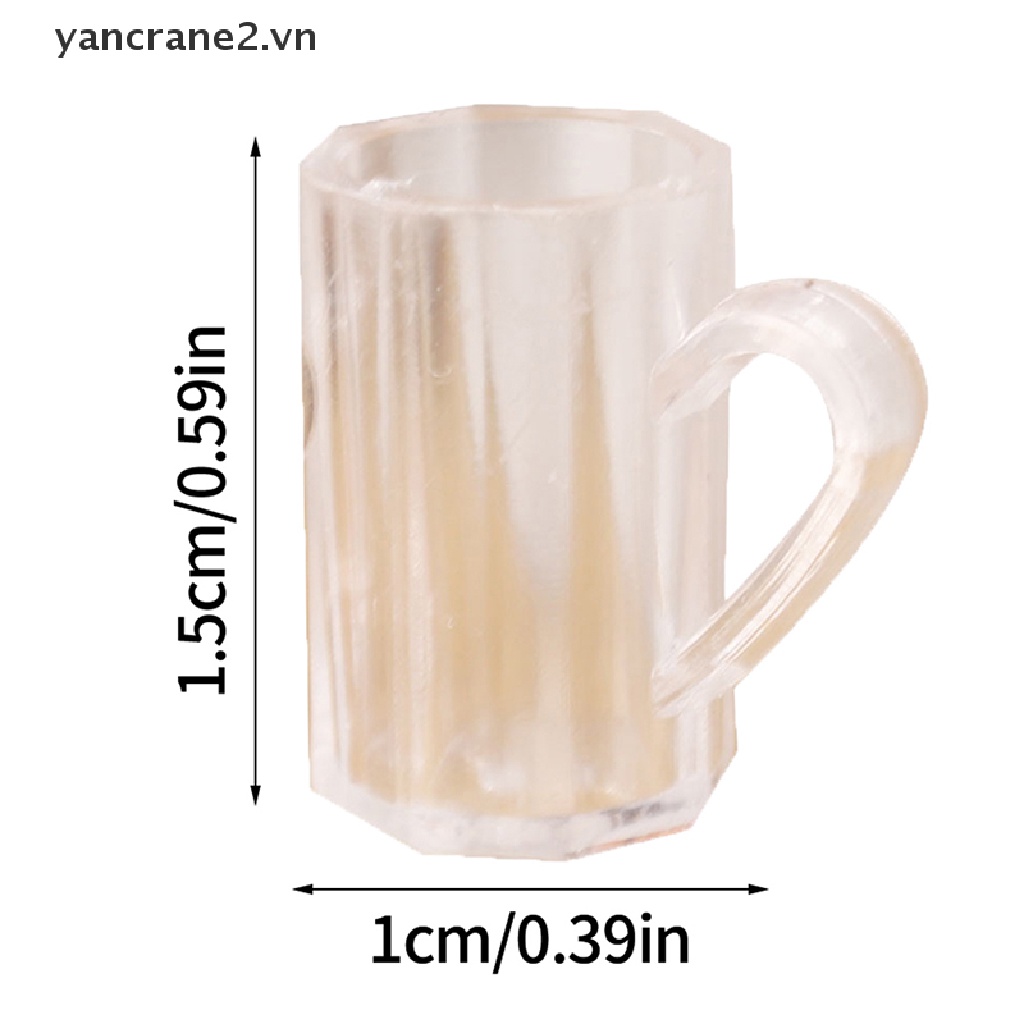Bộ 4 Cốc Bia Rỗng Trong Suốt 1: 12 Dùng Trang Trí Nhà Búp Bê