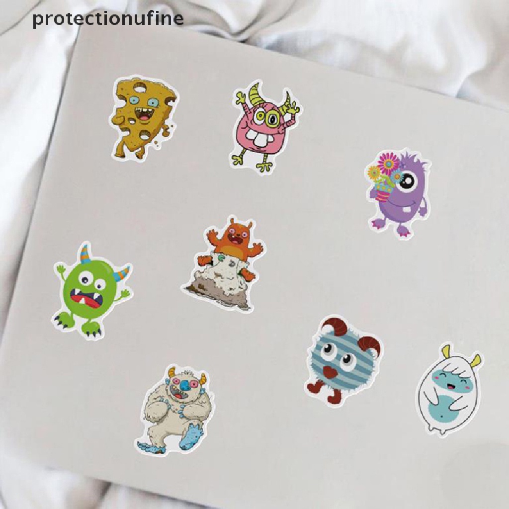 Bộ 50 Miếng Dán Graffiti Hình Quái Vật Hoạt Hình Trang Trí Vali / Ván Trượt / Laptop / Martijn
