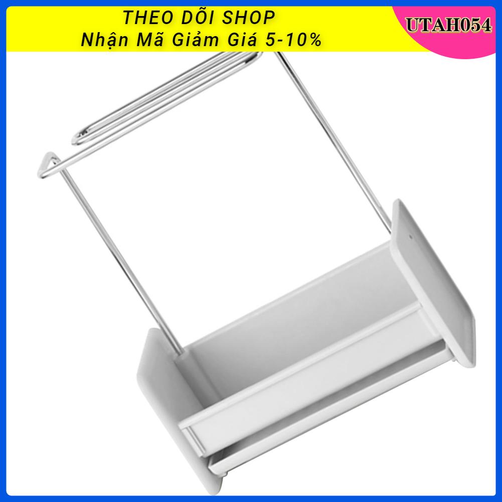 Utah054 Bát đĩa Giá treo khăn bằng thép không gỉ PP Có thể tháo rời Đáy rỗng Móc rửa chén cho Nhà bếp Bọt biển Thép Len