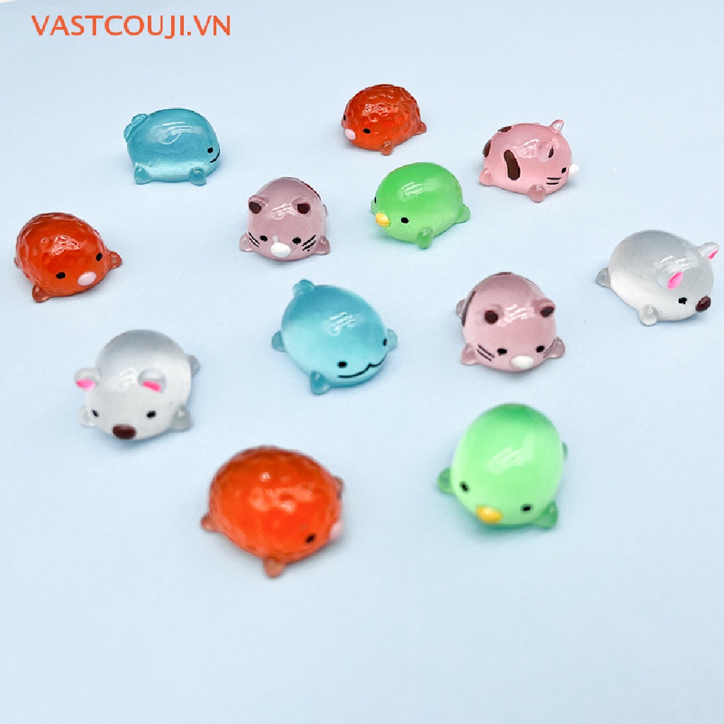 Bộ 5 Phụ Kiện Trang Trí Góc Bằng Resin Màu Dạ Quang DIY