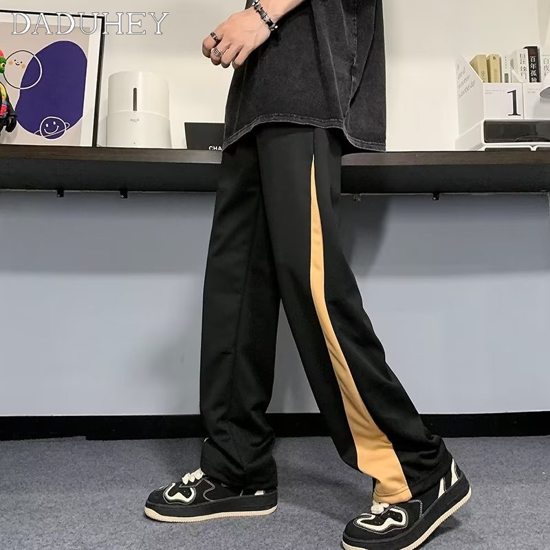 DaDuHey Men's 2023 New Korean Style Trendy Loose Casual Pants Summer Thin Draping Versatile Sports Pants Jogger Pants