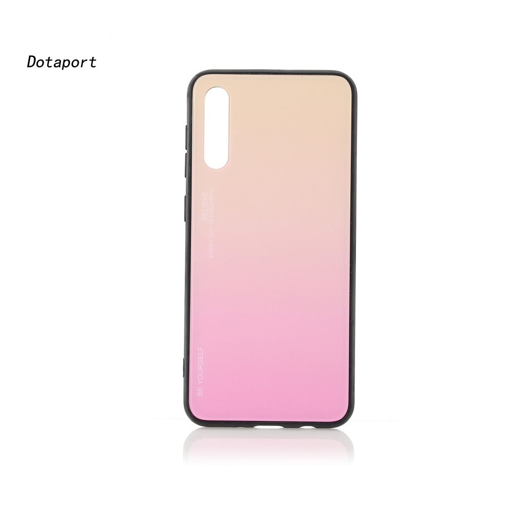 Ốp Điện Thoại Kính Cường Lực Màu Gradient Cho Samsung S20 S10 Plus A50