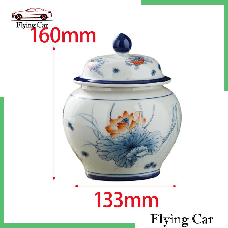 Hũ Sứ Đựng Gừng 13.3x16cm Có Nắp Đậy Tiện Dụng