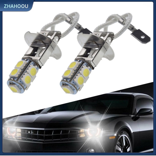 ☃Nhà Cửa☃ Set 2 Đèn Pha Led H3 Ánh Sáng Trắng 6000k 360 Độ Chuyên Dụng Cho Xe Hơi